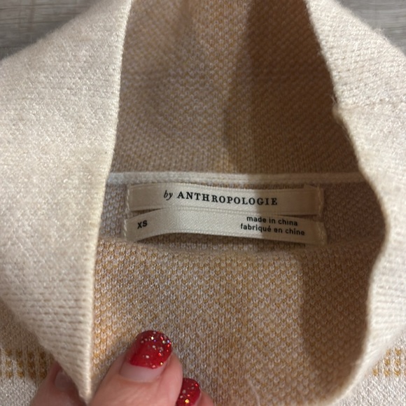 ANTHROPOLOGIE IVANNA LIZZIE MOCK NECK PLAID WINDOWPANE
SWEATER -XS - Picture 3 of 7